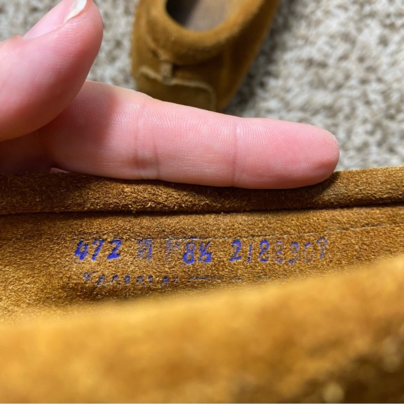 Minnetonka Genuine Leather Hardsole Embroidered Slip-on Moccasins Sz 8.5 - Picture 9 of 12
